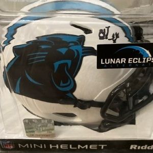 CAROLINA PANTHERS SIGNED DAVIYON NIXON LUNAR ECLIPSE MINI-HELMET BECKETT BAS